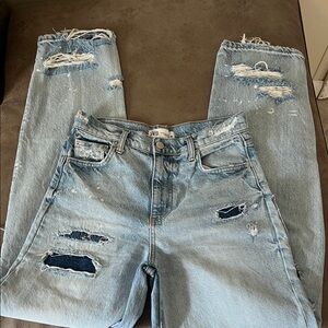 Zara Light Blue Ripped Jeans